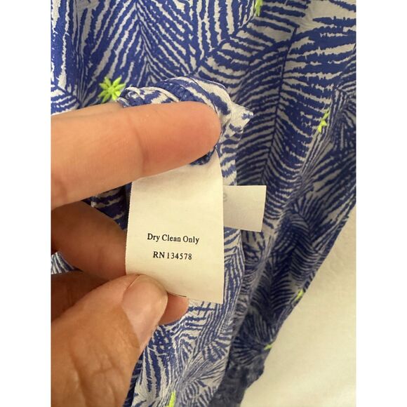 Vineyard Vines Silk Strapless Palm Print Maxi Dress Tassels Swim Cover Up Medium - Picture 9 of 10